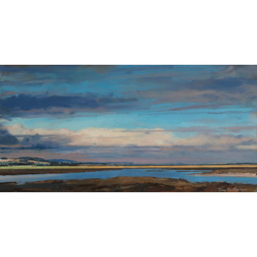 Light Stripe, Looking West at Burnham Overy Staithe, North Norfolk